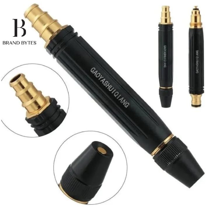 High-Pressure Water Spray Gun Nozzle + FREE Pipe Clamp (High Quality Metal Nozzle)